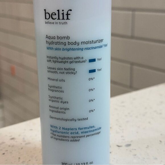 Belif Aqua Bomb Hydrating Body Moisturizer w skin brightening niacinamide - Picture 4 of 6